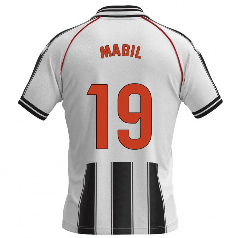 Danxen Enfant Maillot Awer Mabil #19 Blanc Noir Tenues Domicile 2025/26 T-Shirt