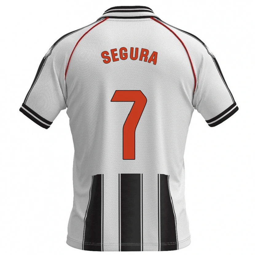 Danxen Enfant Maillot Carlos Segura #7 Blanc Noir Tenues Domicile 2025/26 T-Shirt