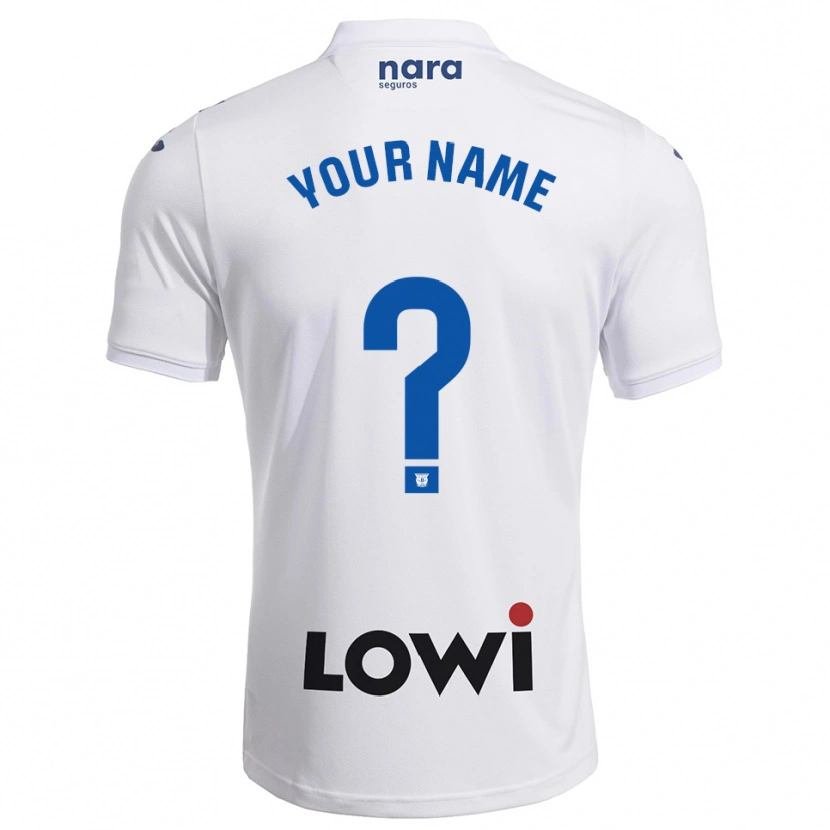 Danxen Enfant Maillot Votre Nom #0 Blanc Marine Tenues Domicile 2025/26 T-Shirt