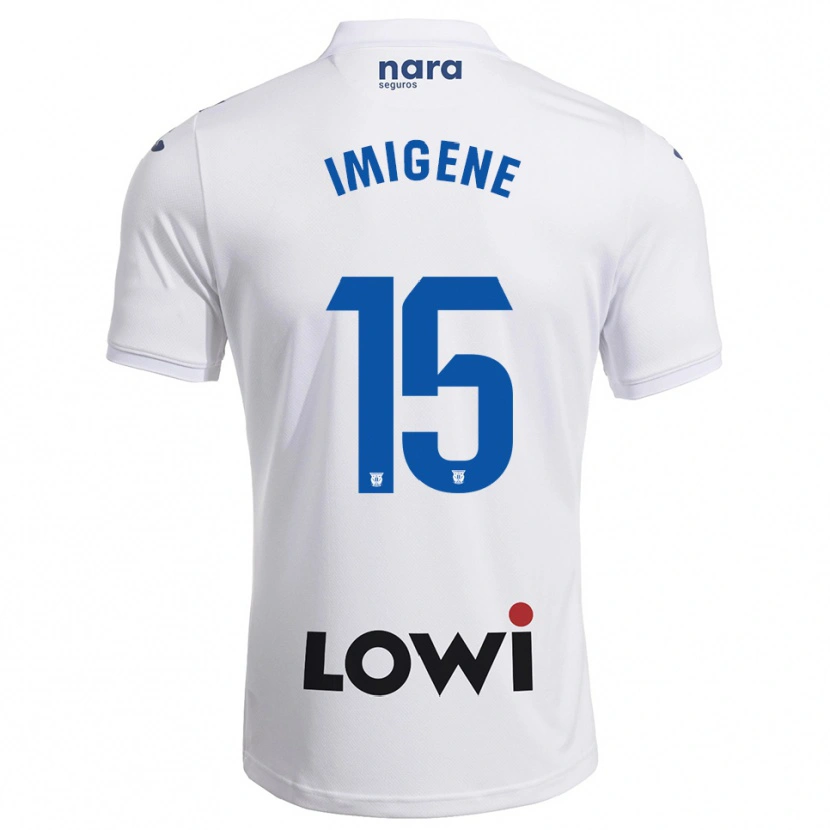 Danxen Enfant Maillot Said Imigene #15 Blanc Marine Tenues Domicile 2025/26 T-Shirt