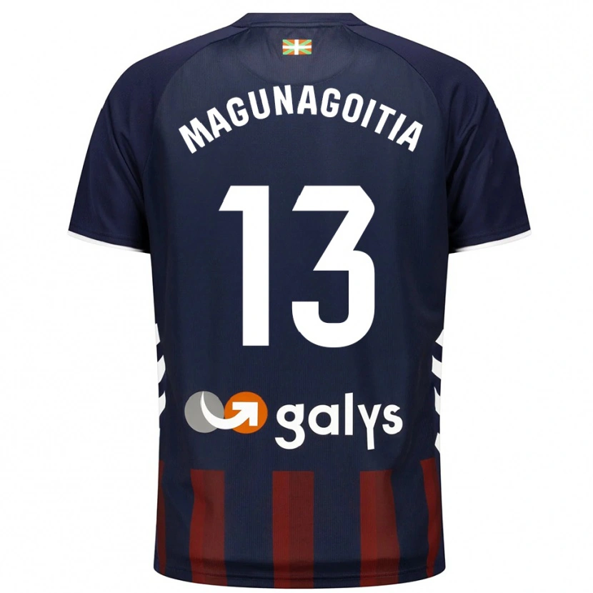 Danxen Enfant Maillot Jonmi Magunagoitia #13 Marine Rouge Tenues Domicile 2025/26 T-Shirt