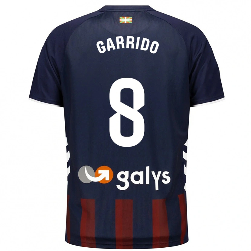 Danxen Enfant Maillot Aleix Garrido #8 Marine Rouge Tenues Domicile 2025/26 T-Shirt