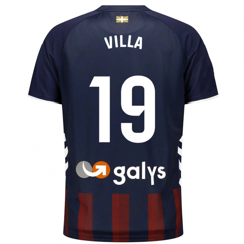 Danxen Enfant Maillot Toni Villa #19 Marine Rouge Tenues Domicile 2025/26 T-Shirt