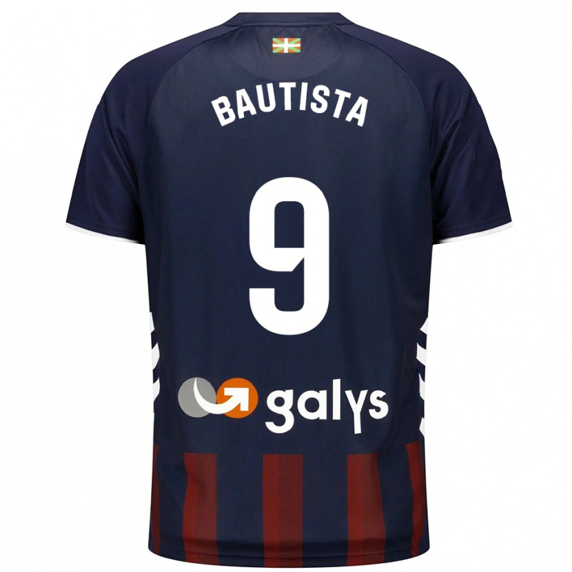 Danxen Enfant Maillot Jon Bautista #9 Marine Rouge Tenues Domicile 2025/26 T-Shirt