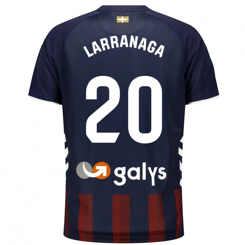 Danxen Enfant Maillot Aitor Larrañaga #20 Marine Rouge Tenues Domicile 2025/26 T-Shirt