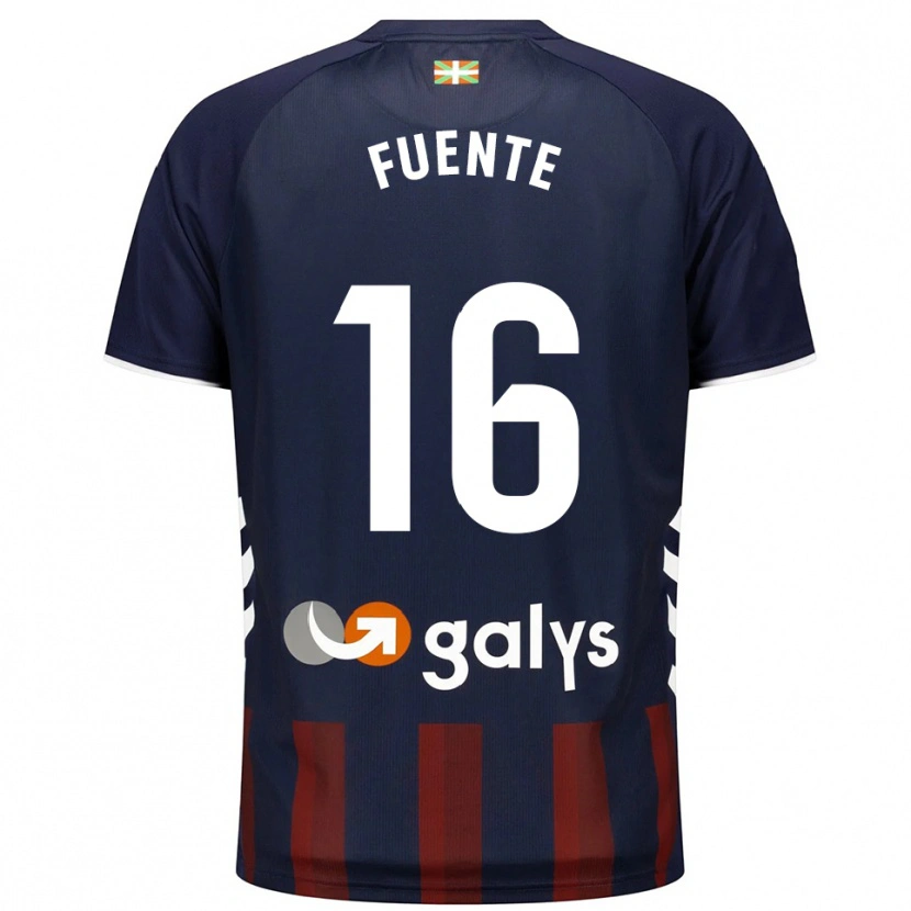 Danxen Enfant Maillot Mario Fuente #16 Marine Rouge Tenues Domicile 2025/26 T-Shirt