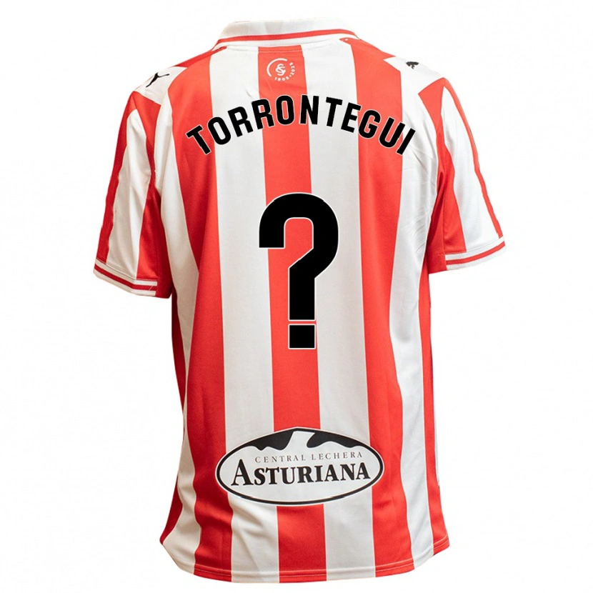Danxen Enfant Maillot Samu Torrontegui #0 Blanc Rouge Tenues Domicile 2025/26 T-Shirt