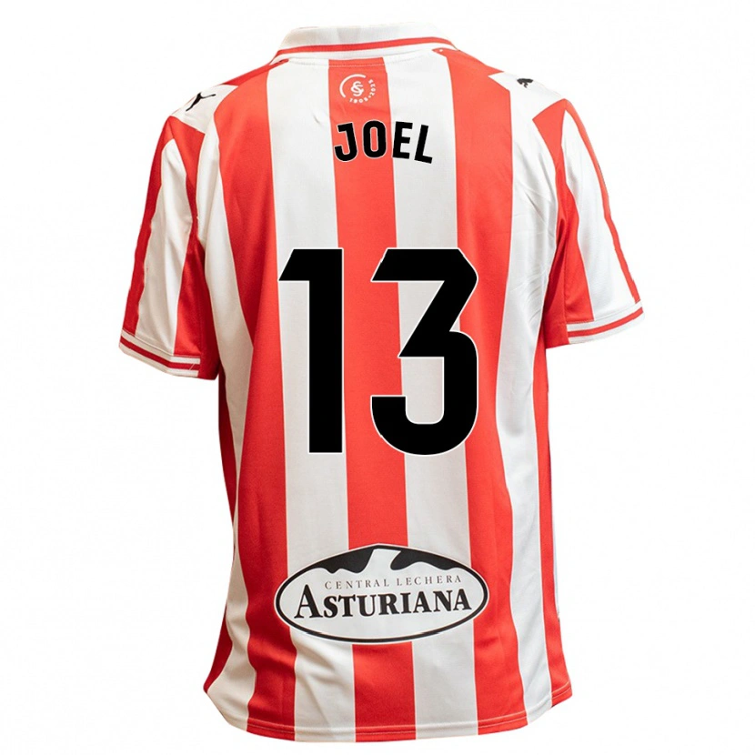 Danxen Enfant Maillot Christian Joel #13 Blanc Rouge Tenues Domicile 2025/26 T-Shirt