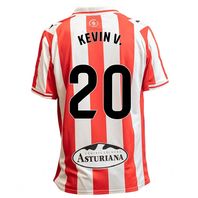 Danxen Enfant Maillot Kevin Vázquez #20 Blanc Rouge Tenues Domicile 2025/26 T-Shirt
