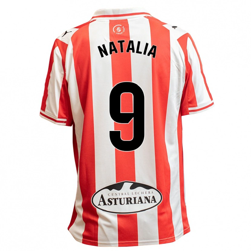 Danxen Enfant Maillot Natalia Sobero González #9 Blanc Rouge Tenues Domicile 2025/26 T-Shirt