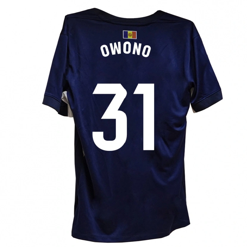 Danxen Enfant Maillot Jesús Owono #31 Bleu Marine Blanc Tenues Domicile 2025/26 T-Shirt