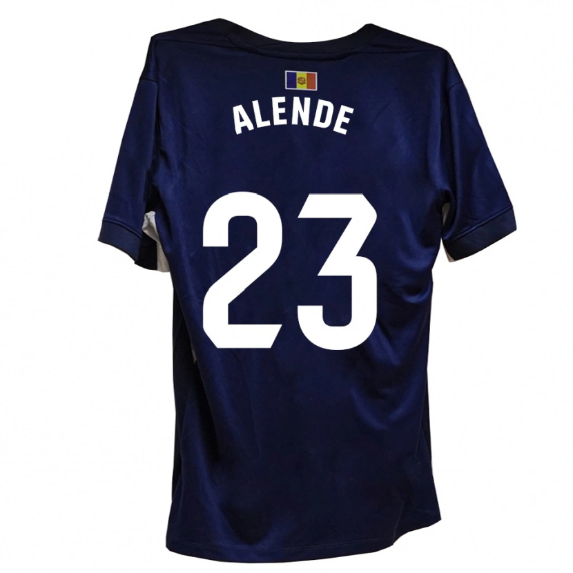 Danxen Enfant Maillot Diego Alende #23 Bleu Marine Blanc Tenues Domicile 2025/26 T-Shirt