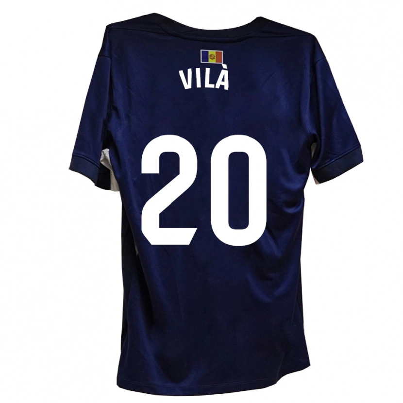 Danxen Enfant Maillot Martí Vilà #20 Bleu Marine Blanc Tenues Domicile 2025/26 T-Shirt