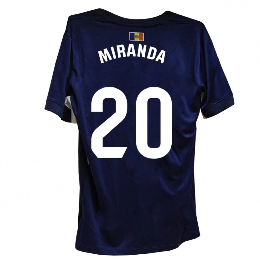Danxen Enfant Maillot Pau Miranda #20 Bleu Marine Blanc Tenues Domicile 2025/26 T-Shirt