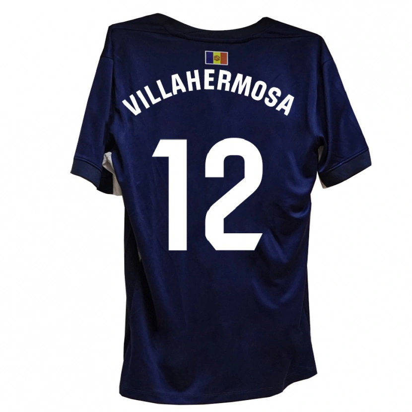 Danxen Enfant Maillot Dani Villahermosa #12 Bleu Marine Blanc Tenues Domicile 2025/26 T-Shirt