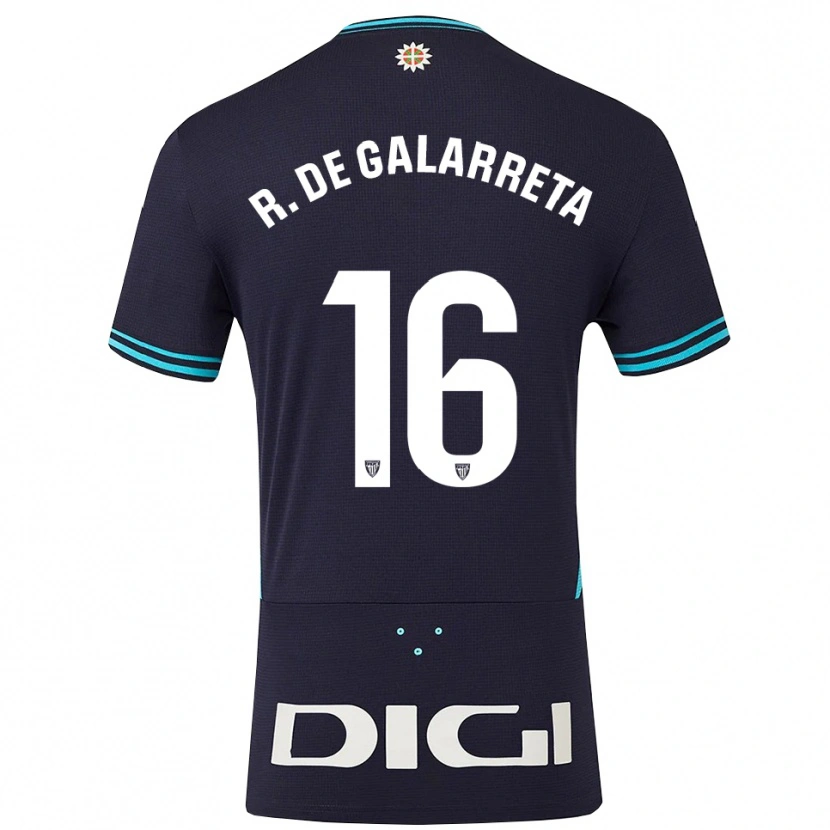 Danxen Enfant Maillot Iñigo Ruiz De Galarreta #16 Marine Bleu Ciel Tenues Extérieur 2025/26 T-Shirt
