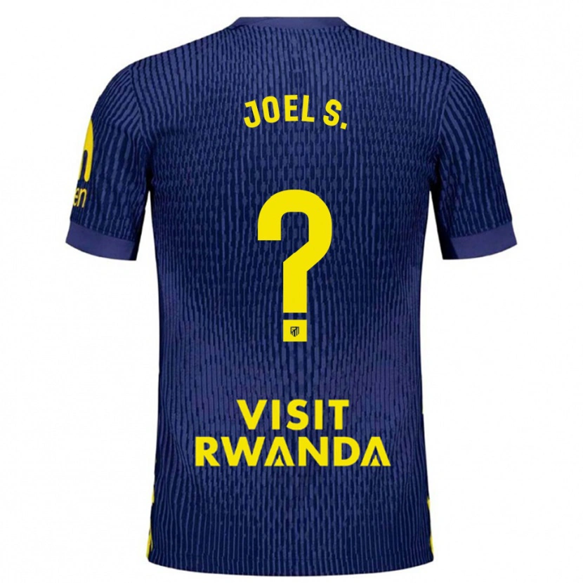 Danxen Enfant Maillot Joel Sánchez #0 Marine Jaune Tenues Extérieur 2025/26 T-Shirt