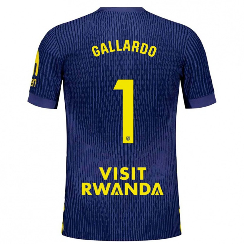 Danxen Enfant Maillot Lola Gallardo #1 Marine Jaune Tenues Extérieur 2025/26 T-Shirt