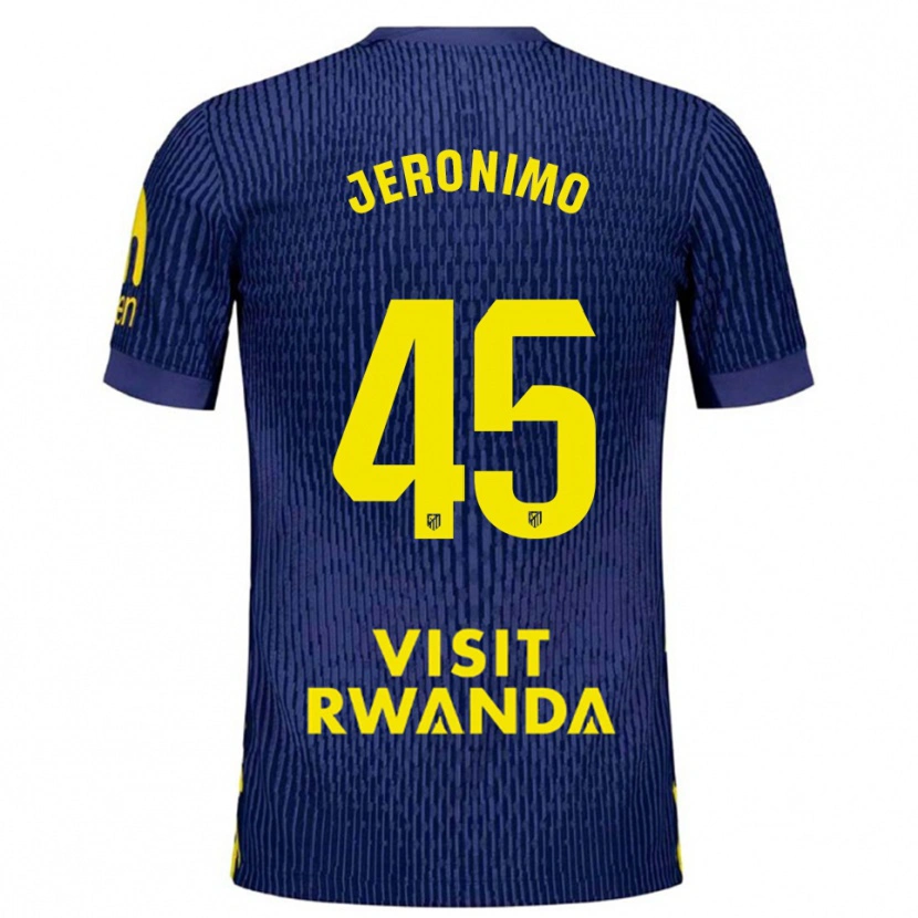 Danxen Enfant Maillot Isaiah Jeronimo #45 Marine Jaune Tenues Extérieur 2025/26 T-Shirt