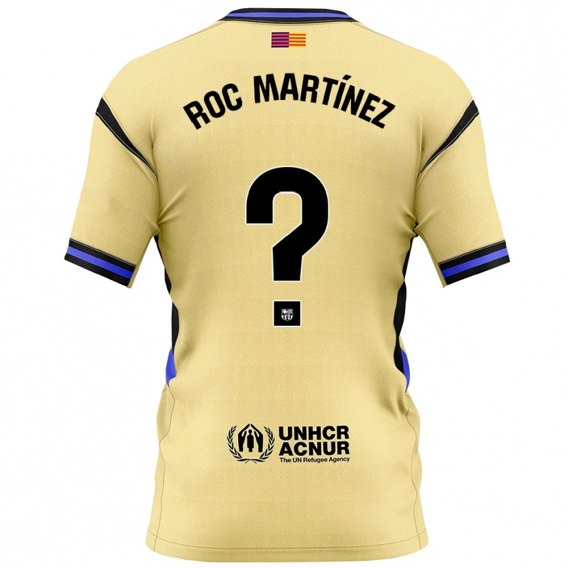 Danxen Enfant Maillot Roc Martínez #0 Jaune Noir Tenues Extérieur 2025/26 T-Shirt