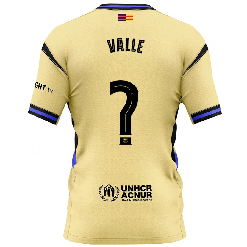 Danxen Enfant Maillot Alex Valle #0 Jaune Noir Tenues Extérieur 2025/26 T-Shirt