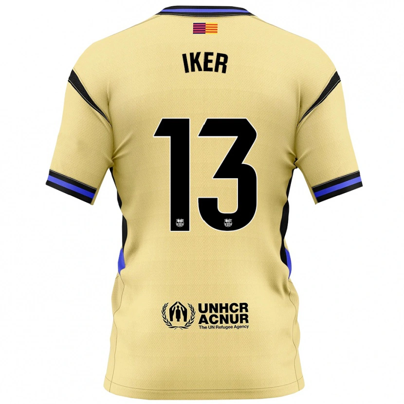 Danxen Enfant Maillot Iker Rodríguez #13 Jaune Noir Tenues Extérieur 2025/26 T-Shirt