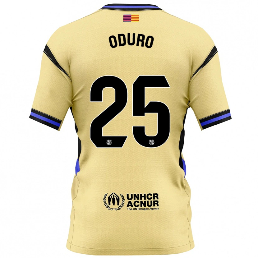 Danxen Enfant Maillot David Oduro #25 Jaune Noir Tenues Extérieur 2025/26 T-Shirt