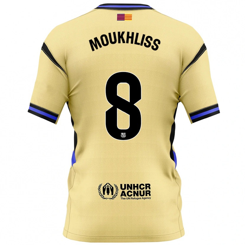 Danxen Enfant Maillot Moha Moukhliss #8 Jaune Noir Tenues Extérieur 2025/26 T-Shirt