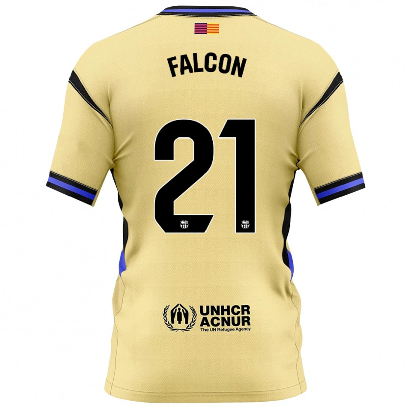 Danxen Enfant Maillot Andrea Falcon #21 Jaune Noir Tenues Extérieur 2025/26 T-Shirt