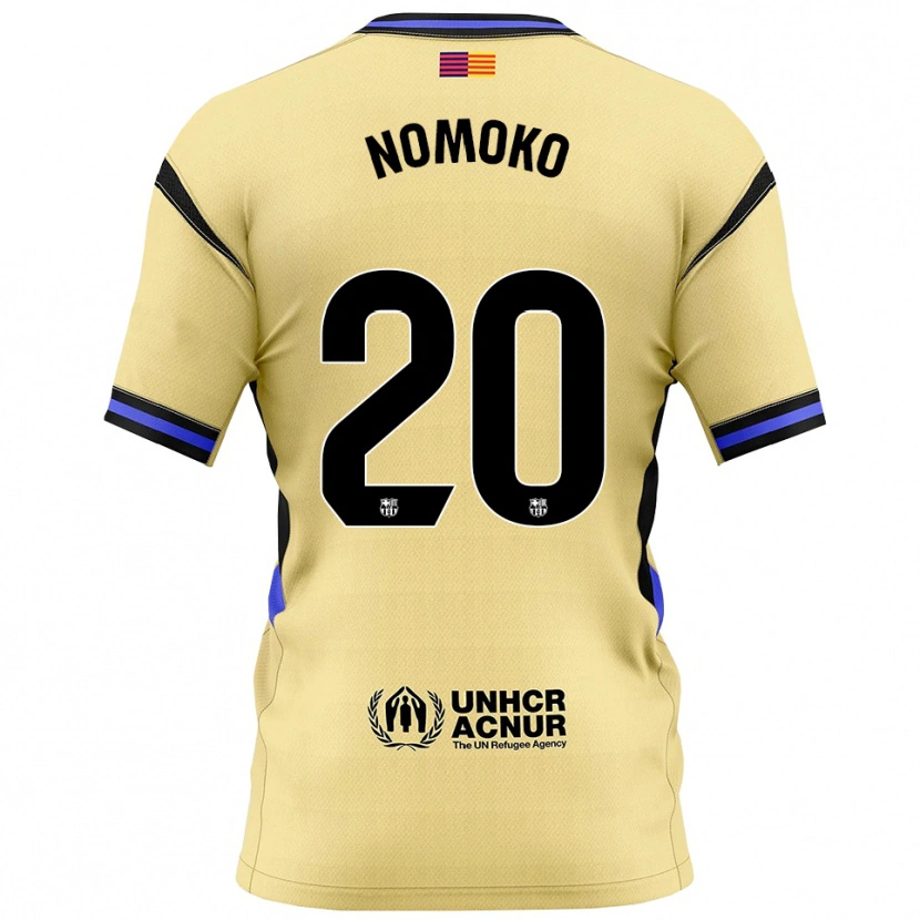 Danxen Enfant Maillot Sama Nomoko #20 Jaune Noir Tenues Extérieur 2025/26 T-Shirt
