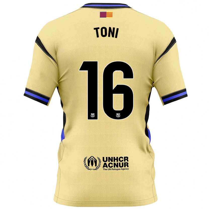 Danxen Enfant Maillot Toni Fernández #16 Jaune Noir Tenues Extérieur 2025/26 T-Shirt