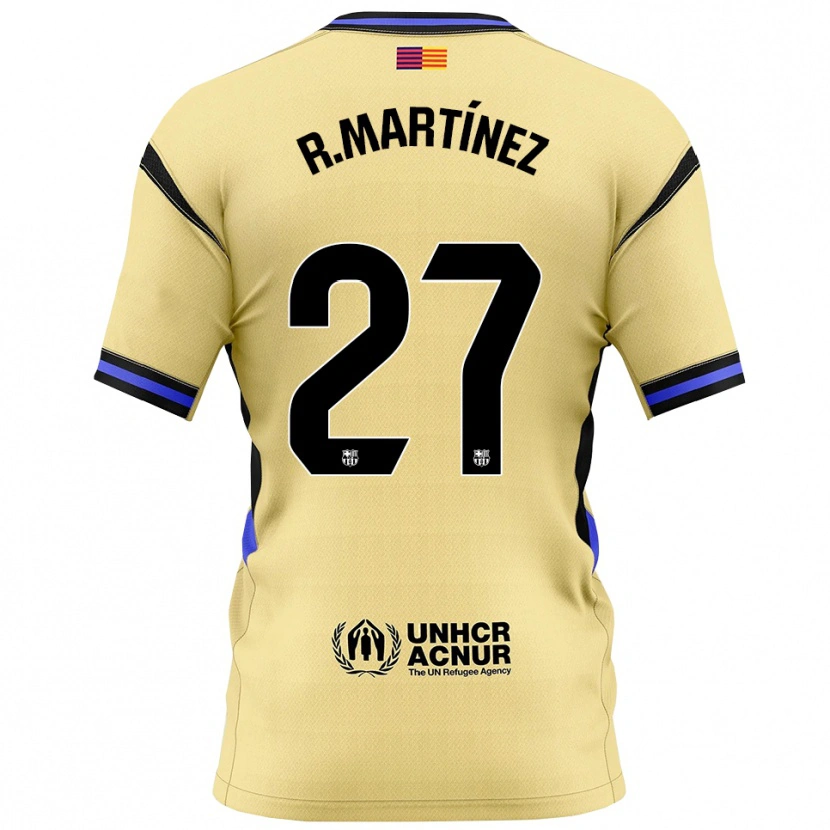 Danxen Enfant Maillot Roger Martínez #27 Jaune Noir Tenues Extérieur 2025/26 T-Shirt