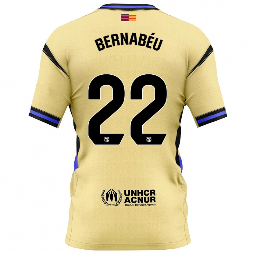 Danxen Enfant Maillot Pol Bernabéu #22 Jaune Noir Tenues Extérieur 2025/26 T-Shirt