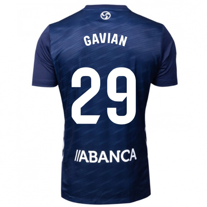 Danxen Enfant Maillot Pablo Gavián #29 Marine Blanc Tenues Extérieur 2025/26 T-Shirt
