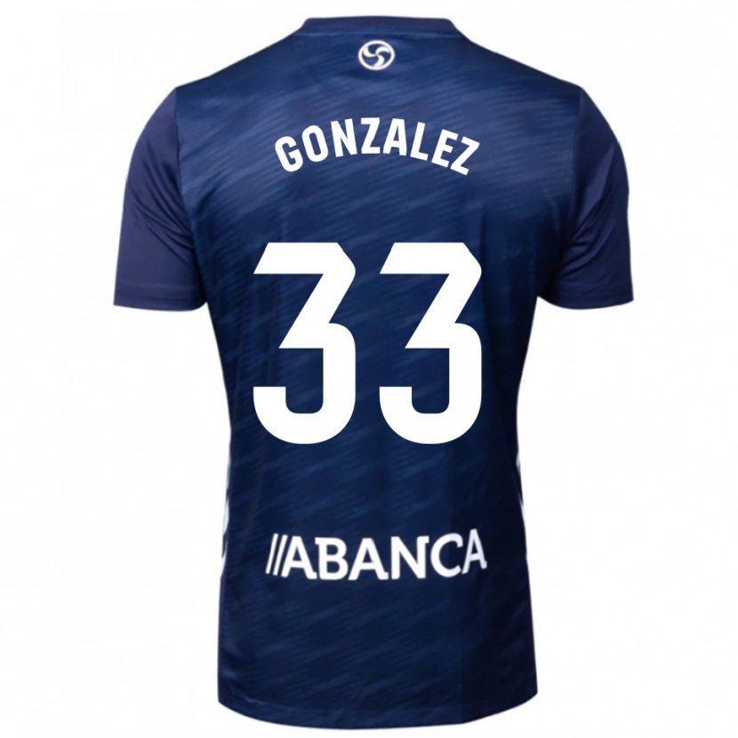 Danxen Enfant Maillot Marcos González #33 Marine Blanc Tenues Extérieur 2025/26 T-Shirt