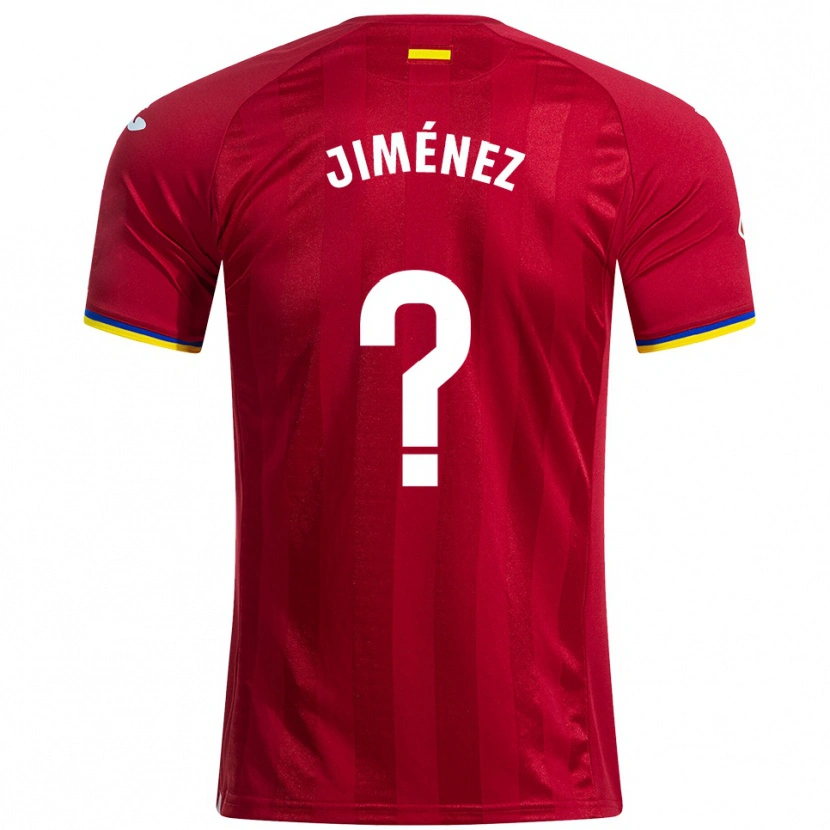 Danxen Enfant Maillot Javier Jiménez #0 Rouge Jaune Bleu Tenues Extérieur 2025/26 T-Shirt