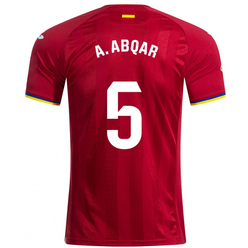 Danxen Enfant Maillot Abdel Abqar #5 Rouge Jaune Bleu Tenues Extérieur 2025/26 T-Shirt