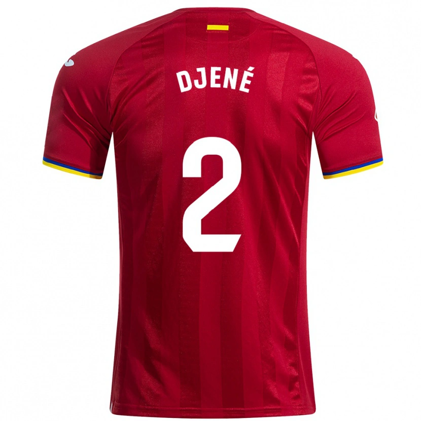 Danxen Enfant Maillot Djené #2 Rouge Jaune Bleu Tenues Extérieur 2025/26 T-Shirt