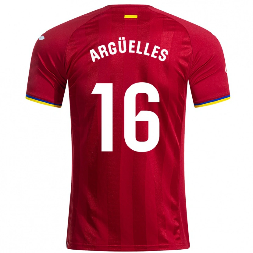 Danxen Enfant Maillot David Argüelles #16 Rouge Jaune Bleu Tenues Extérieur 2025/26 T-Shirt