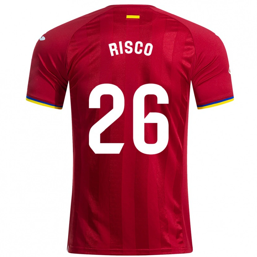 Danxen Enfant Maillot Alberto Risco #26 Rouge Jaune Bleu Tenues Extérieur 2025/26 T-Shirt