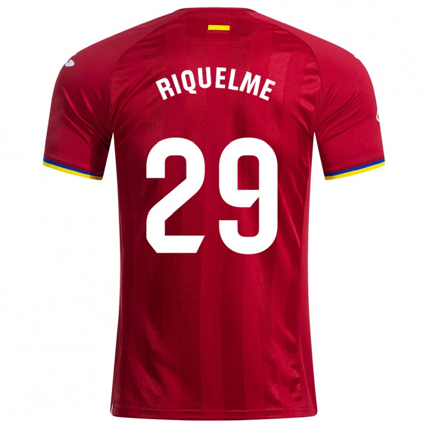Danxen Enfant Maillot Adrián Riquelme #29 Rouge Jaune Bleu Tenues Extérieur 2025/26 T-Shirt
