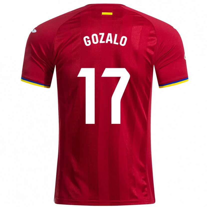 Danxen Enfant Maillot Marcos Gozalo #17 Rouge Jaune Bleu Tenues Extérieur 2025/26 T-Shirt