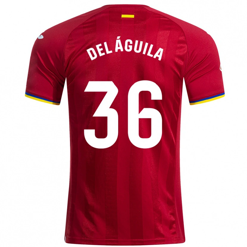 Danxen Enfant Maillot Ángel Del Águila #36 Rouge Jaune Bleu Tenues Extérieur 2025/26 T-Shirt