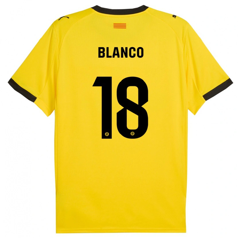 Danxen Enfant Maillot Aaron Blanco #18 Jaune Noir Tenues Extérieur 2025/26 T-Shirt