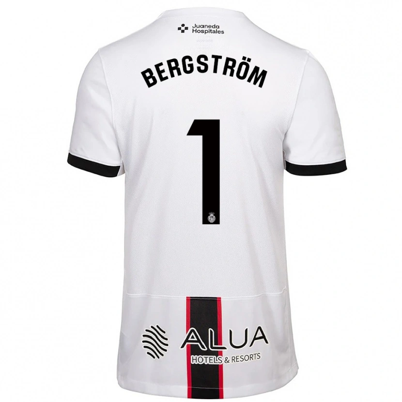 Danxen Enfant Maillot Lucas Bergström #1 Blanc Noir Tenues Extérieur 2025/26 T-Shirt