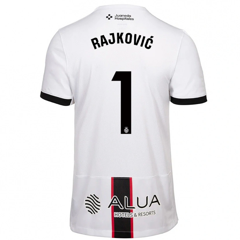 Danxen Enfant Maillot Predrag Rajkovic #1 Blanc Noir Tenues Extérieur 2025/26 T-Shirt