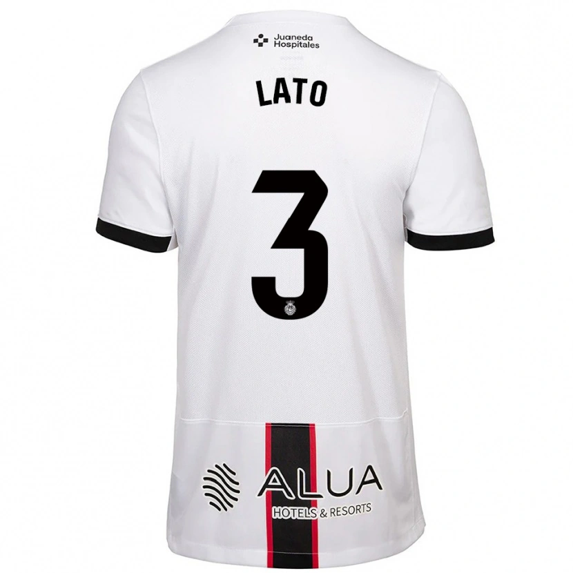 Danxen Enfant Maillot Toni Lato #3 Blanc Noir Tenues Extérieur 2025/26 T-Shirt