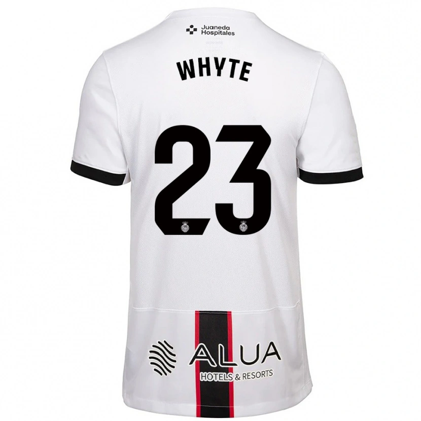 Danxen Enfant Maillot Michael Whyte #23 Blanc Noir Tenues Extérieur 2025/26 T-Shirt