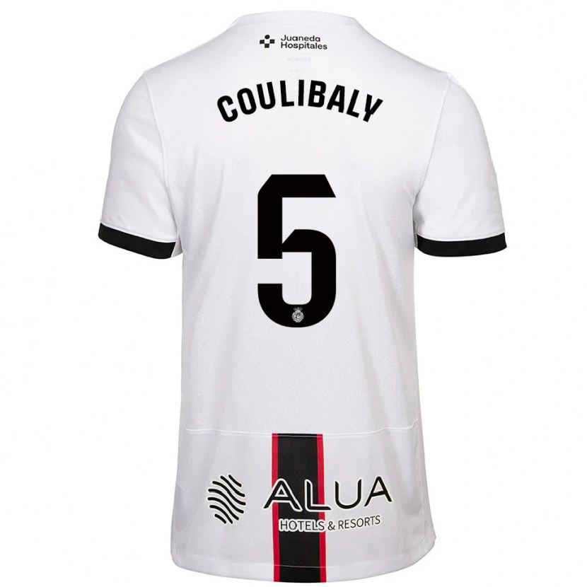 Danxen Enfant Maillot Habib Anas Coulibaly #5 Blanc Noir Tenues Extérieur 2025/26 T-Shirt