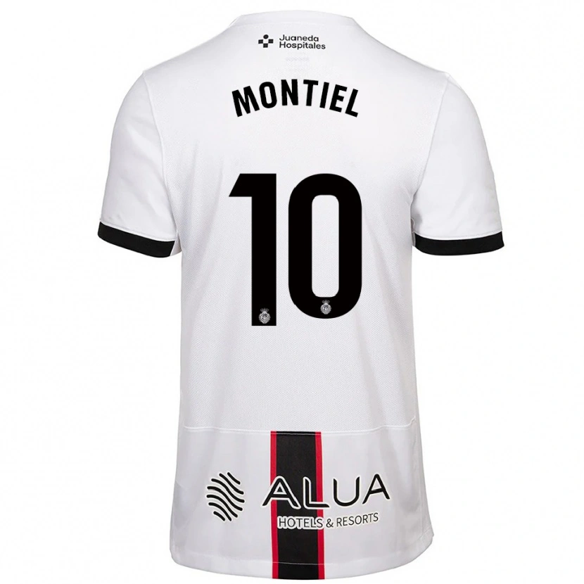 Danxen Enfant Maillot Luis Montiel #10 Blanc Noir Tenues Extérieur 2025/26 T-Shirt